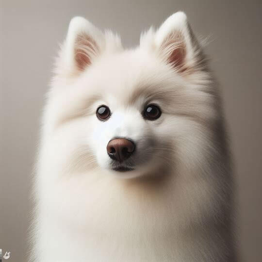 American Eskimo Dog looking forward