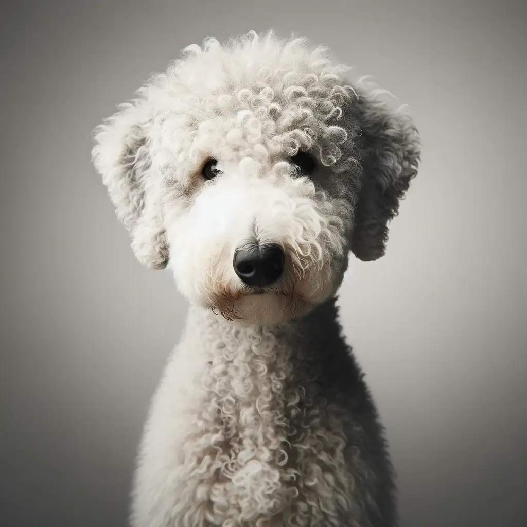 Bedlington Terrier looking forward