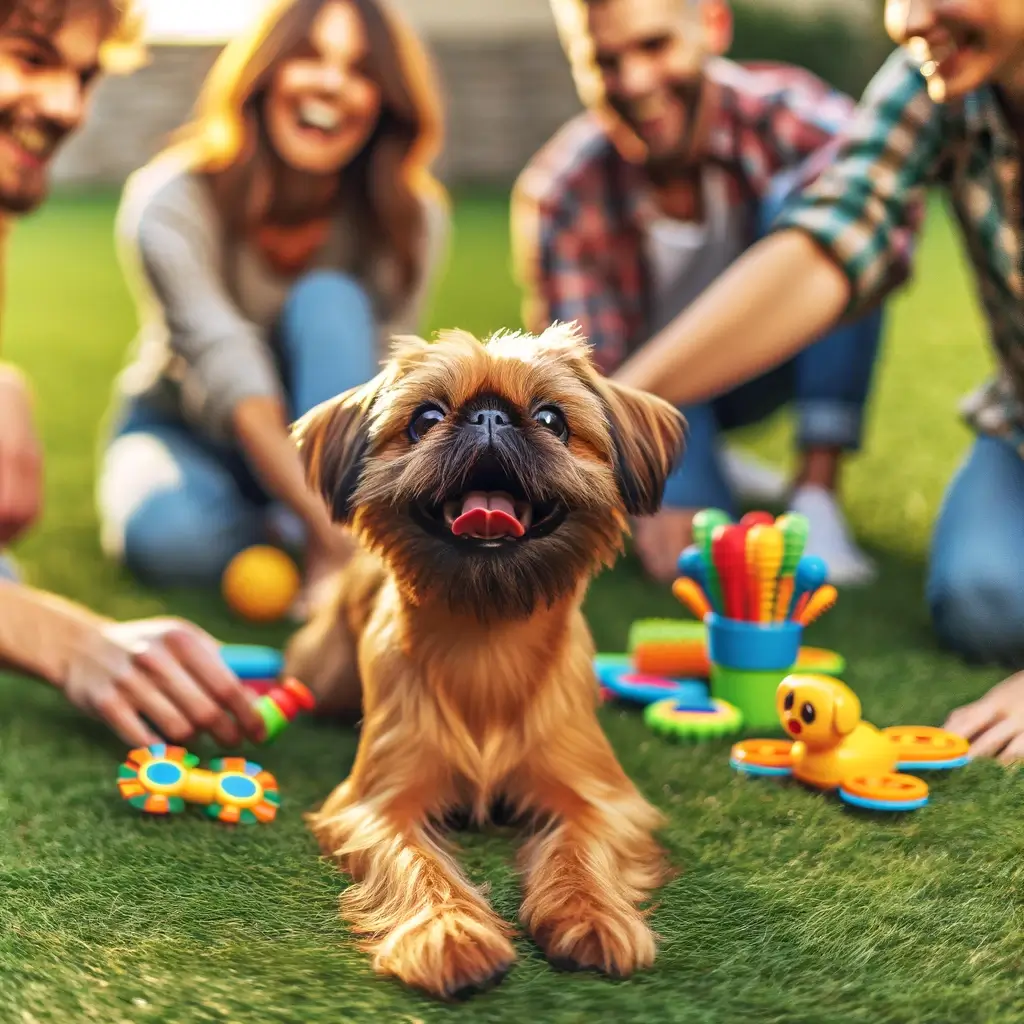 Brussels Griffon with people