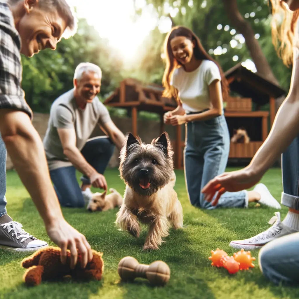 Cairn Terrier with people
