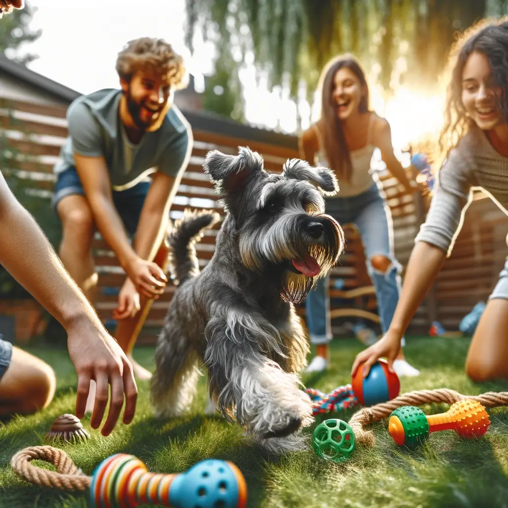 Cesky Terrier with people