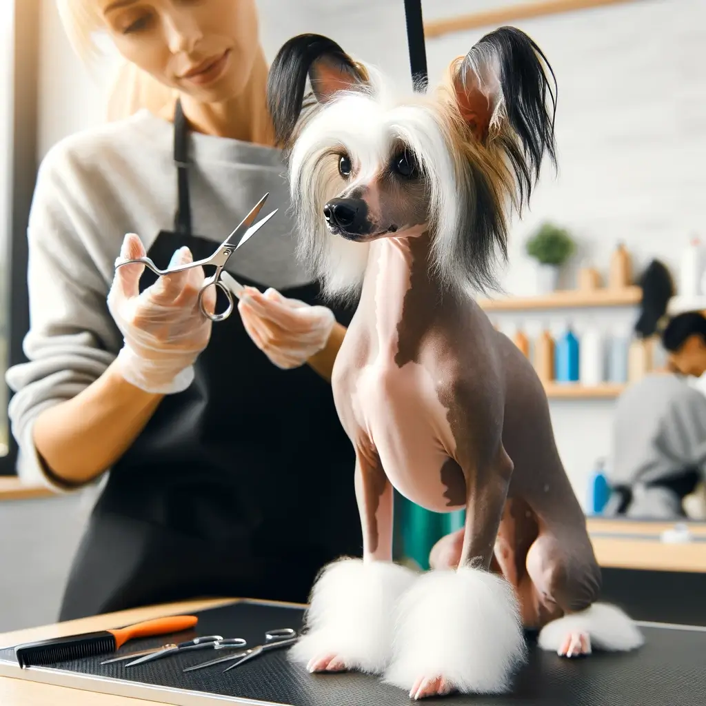 Chinese Crested grooming