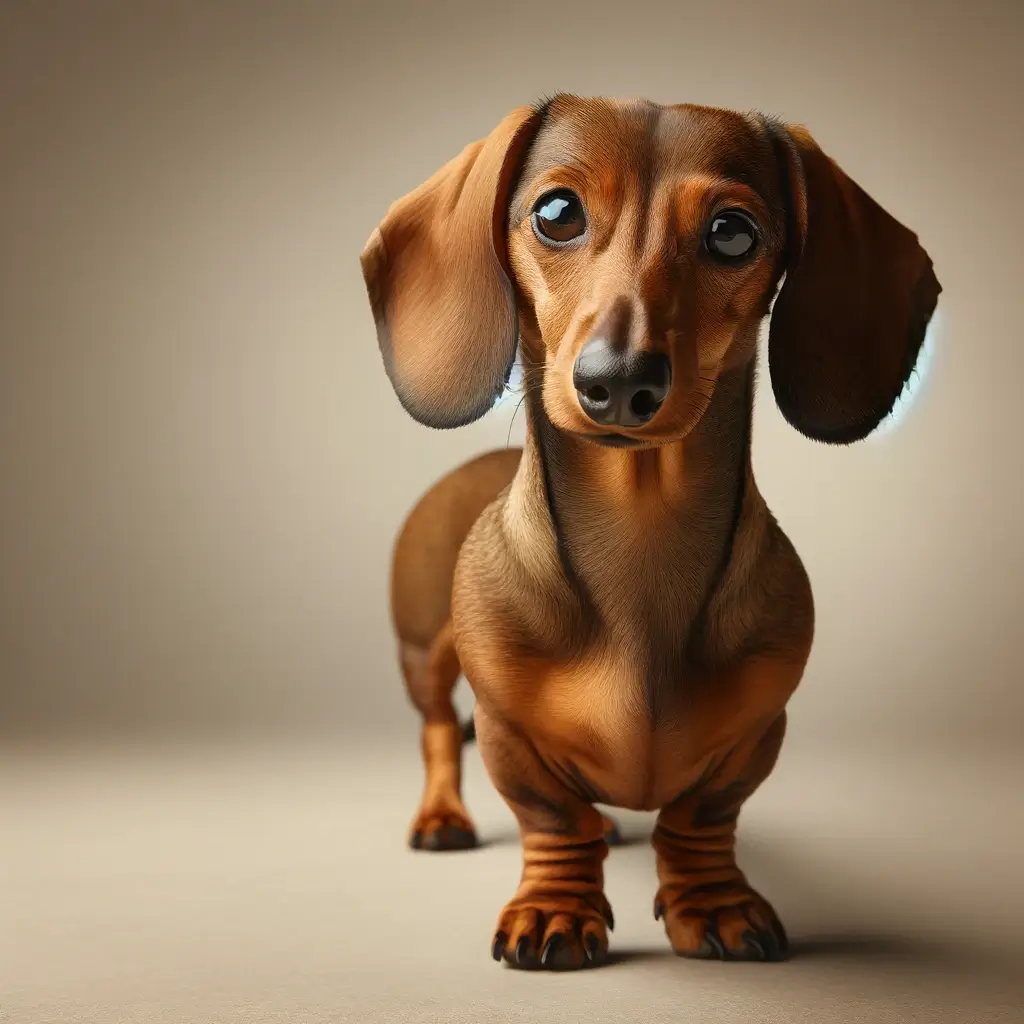 Dachshund looking forward