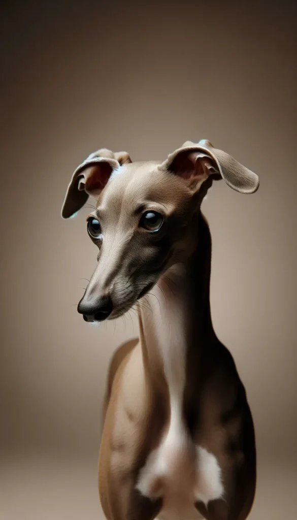 Italian Greyhound looking forward
