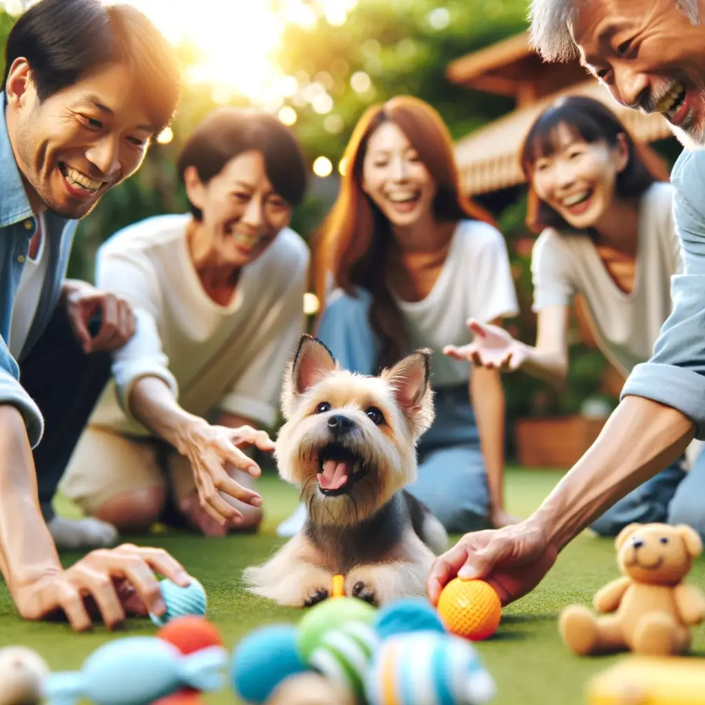 Japanese Terrier with people