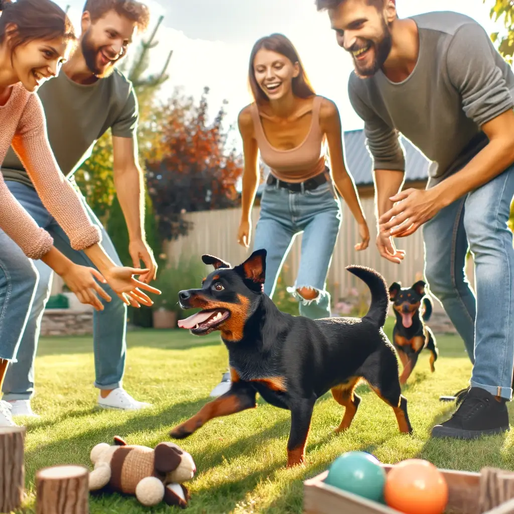 Lancashire Heeler with people
