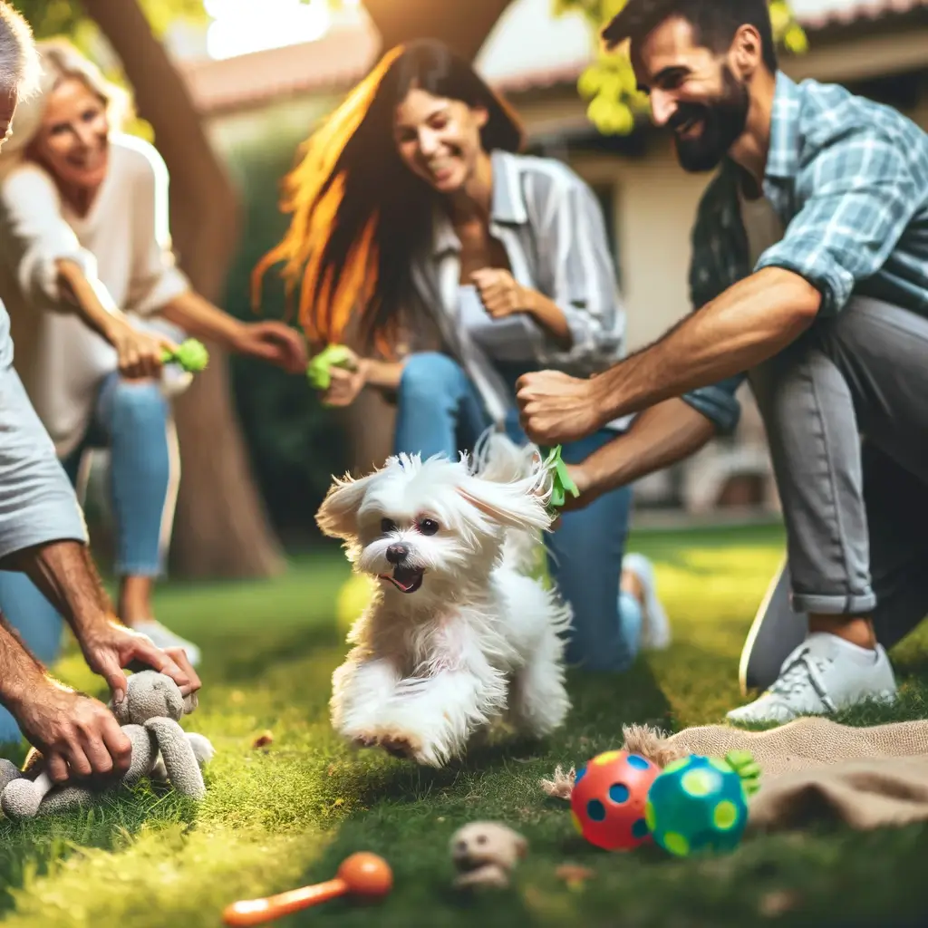 Maltese with people