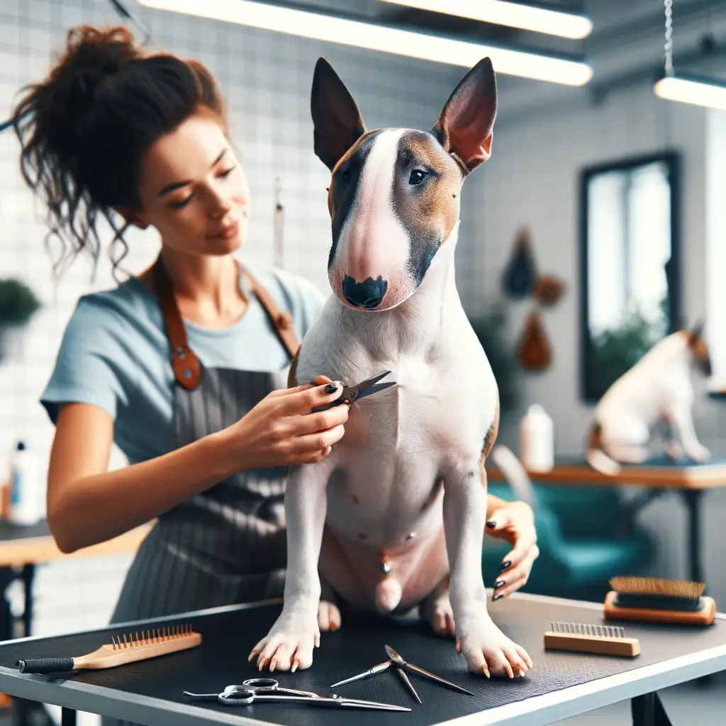 Miniature Bull Terrier grooming
