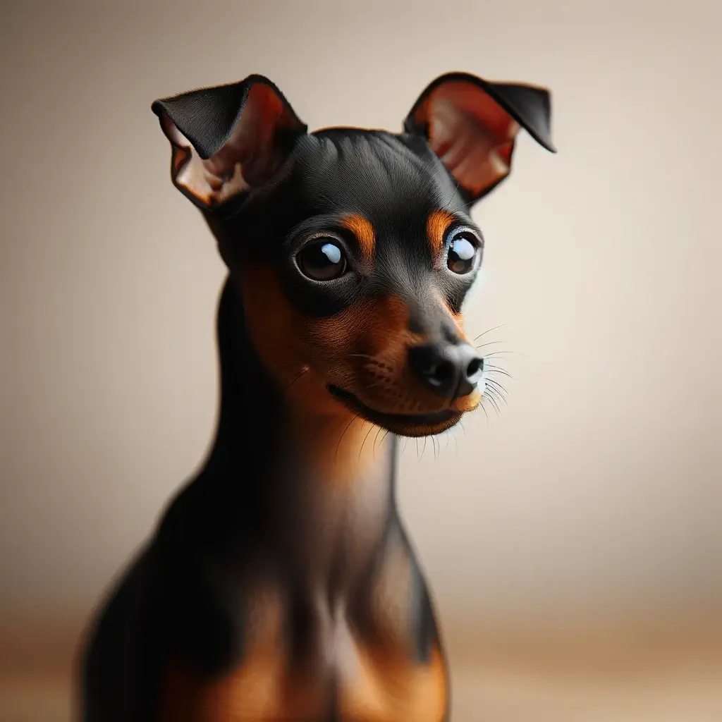 Miniature Pinscher looking forward