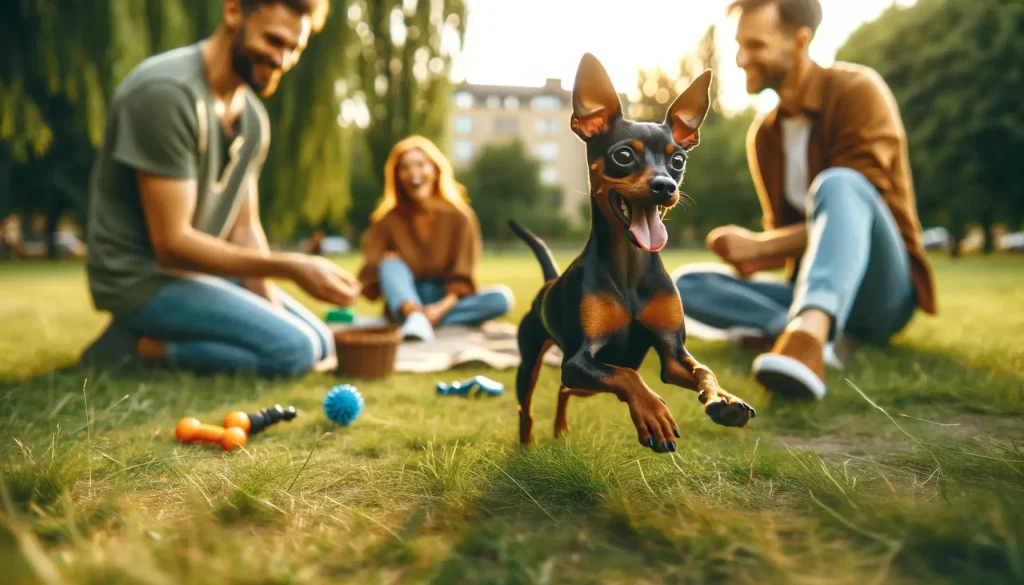 Japanese Pinscher with people