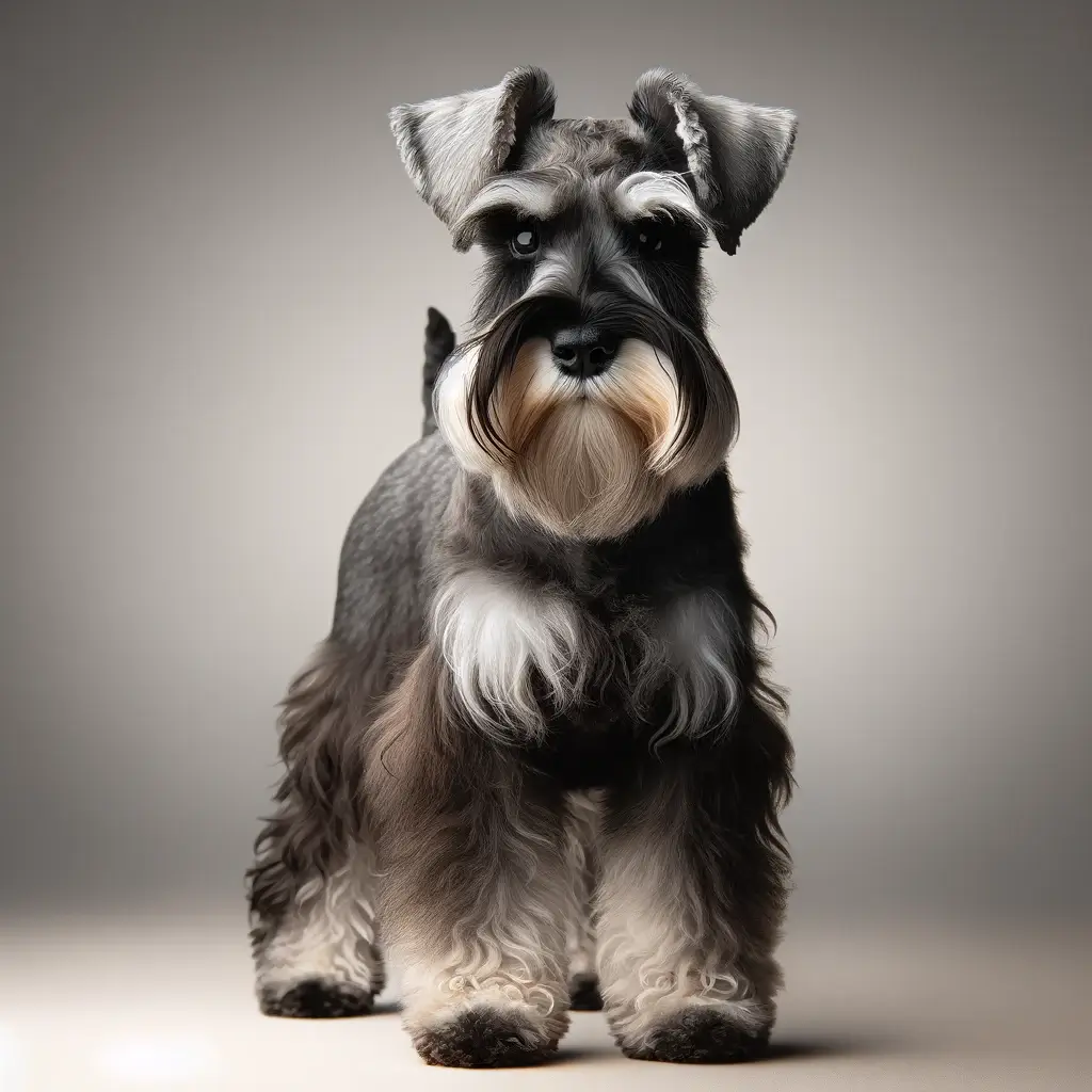 Miniature Schnauzer looking forward
