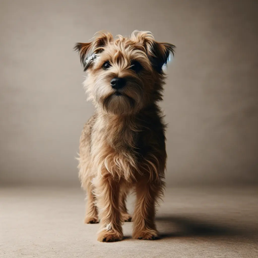 Norfolk Terrier looking forward
