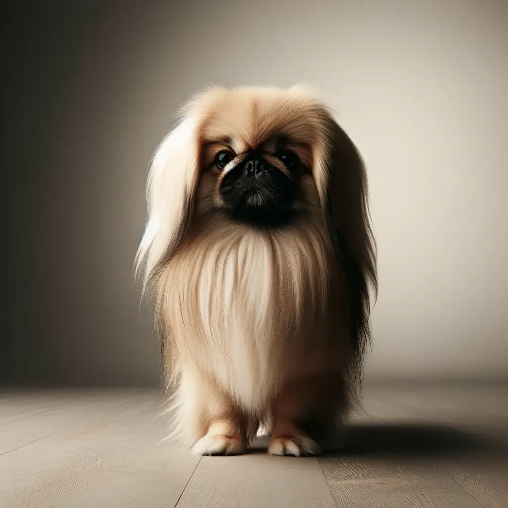 Pekingese looking forward