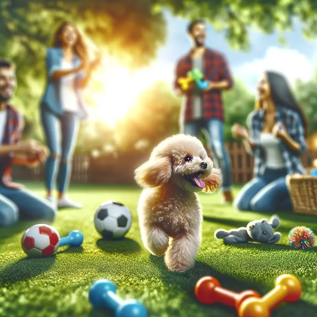 Poodle Toy with people