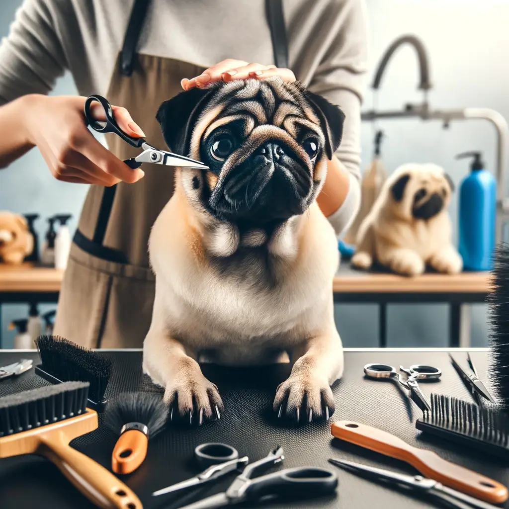 Pug grooming
