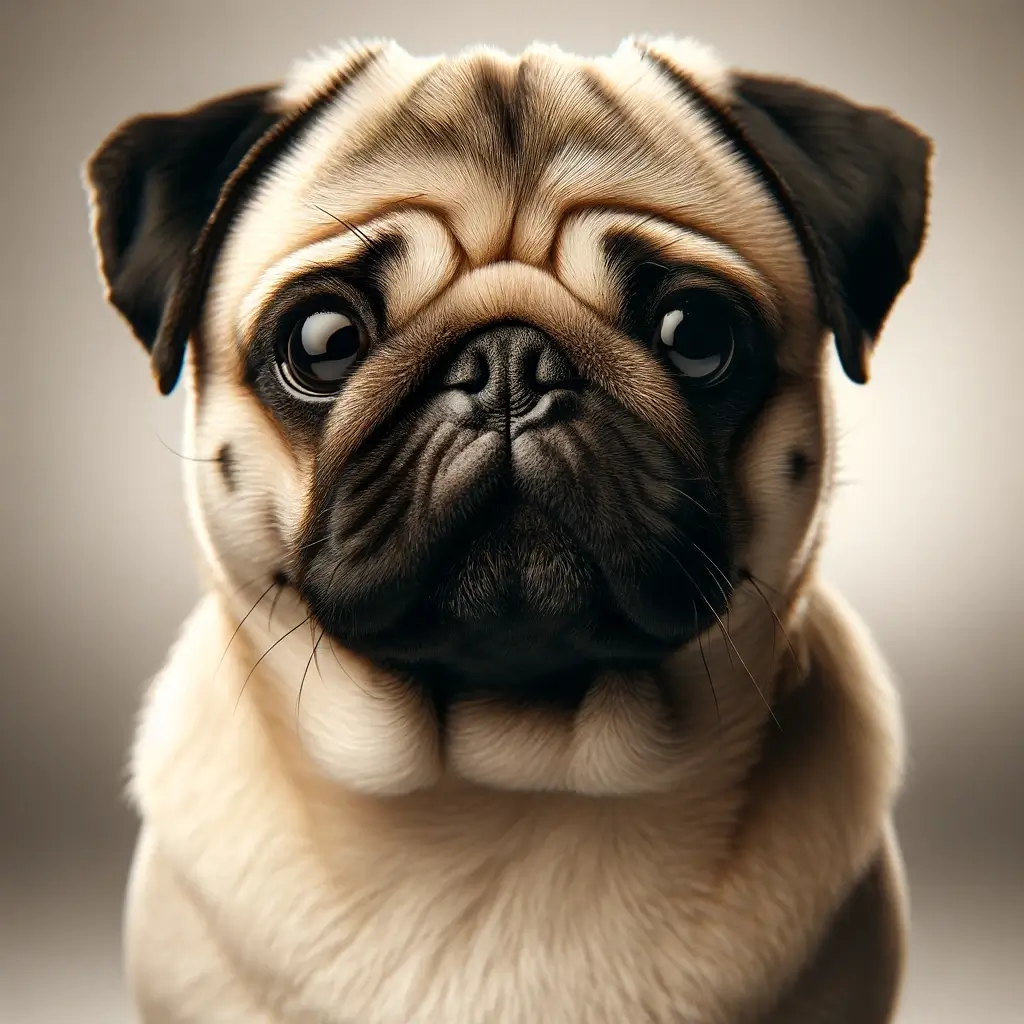 Pug looking forward