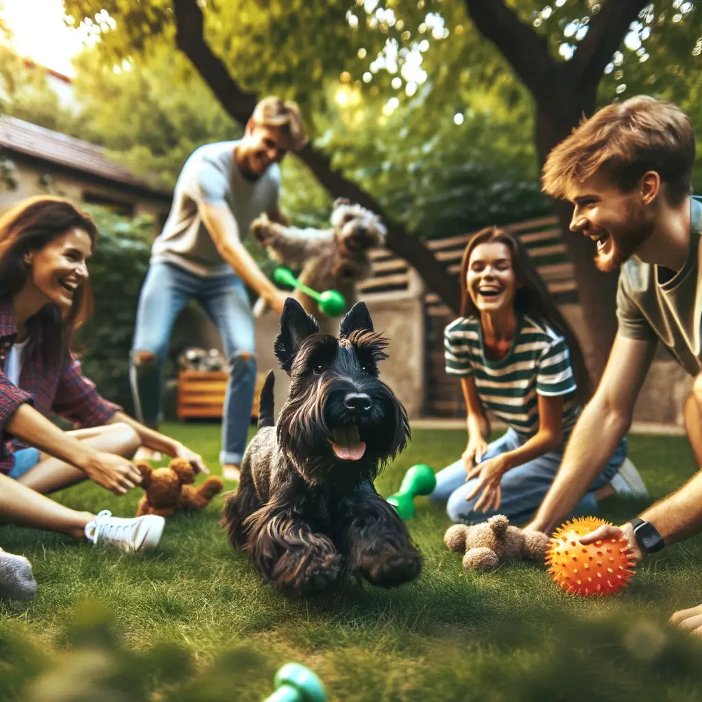 Scottish Terrier with people
