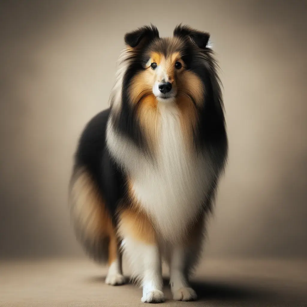 Shetland Sheepdog looking forward