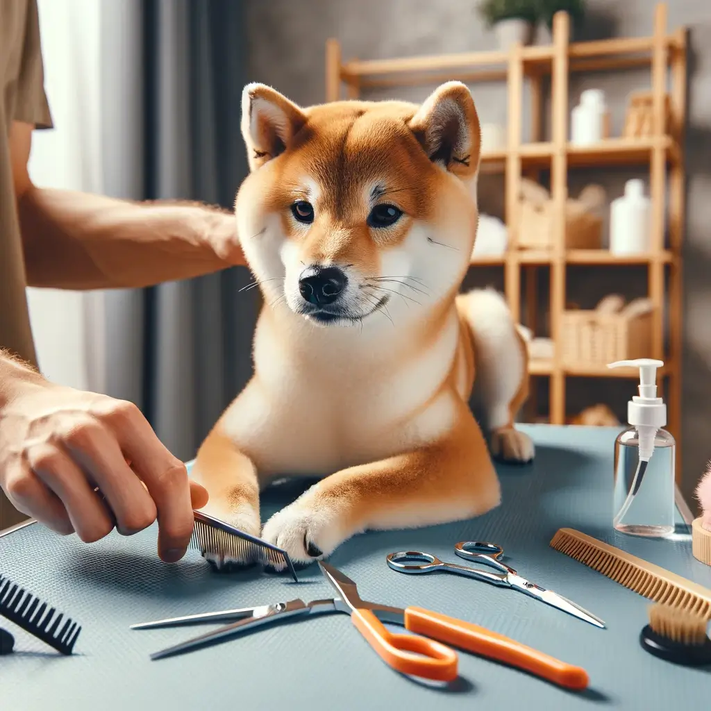 Shiba Inu grooming