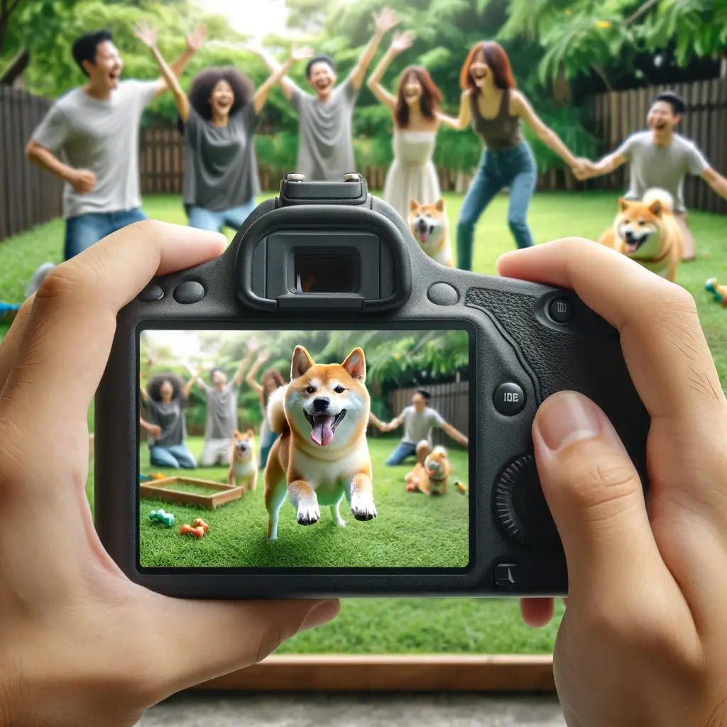 Shiba Inu with people