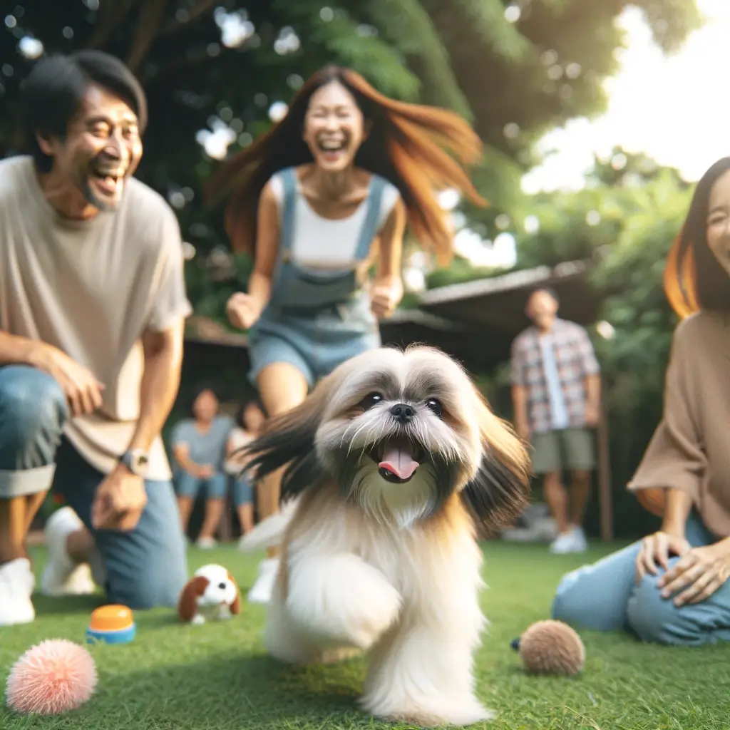Shih Tzu with people