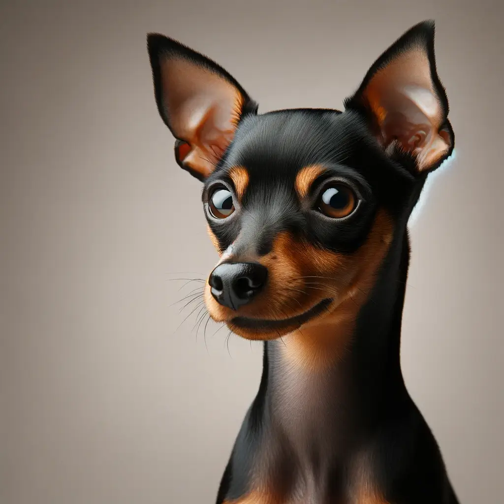 Manchester Terrier Toy looking forward
