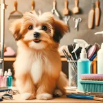 small dog ready for grooming