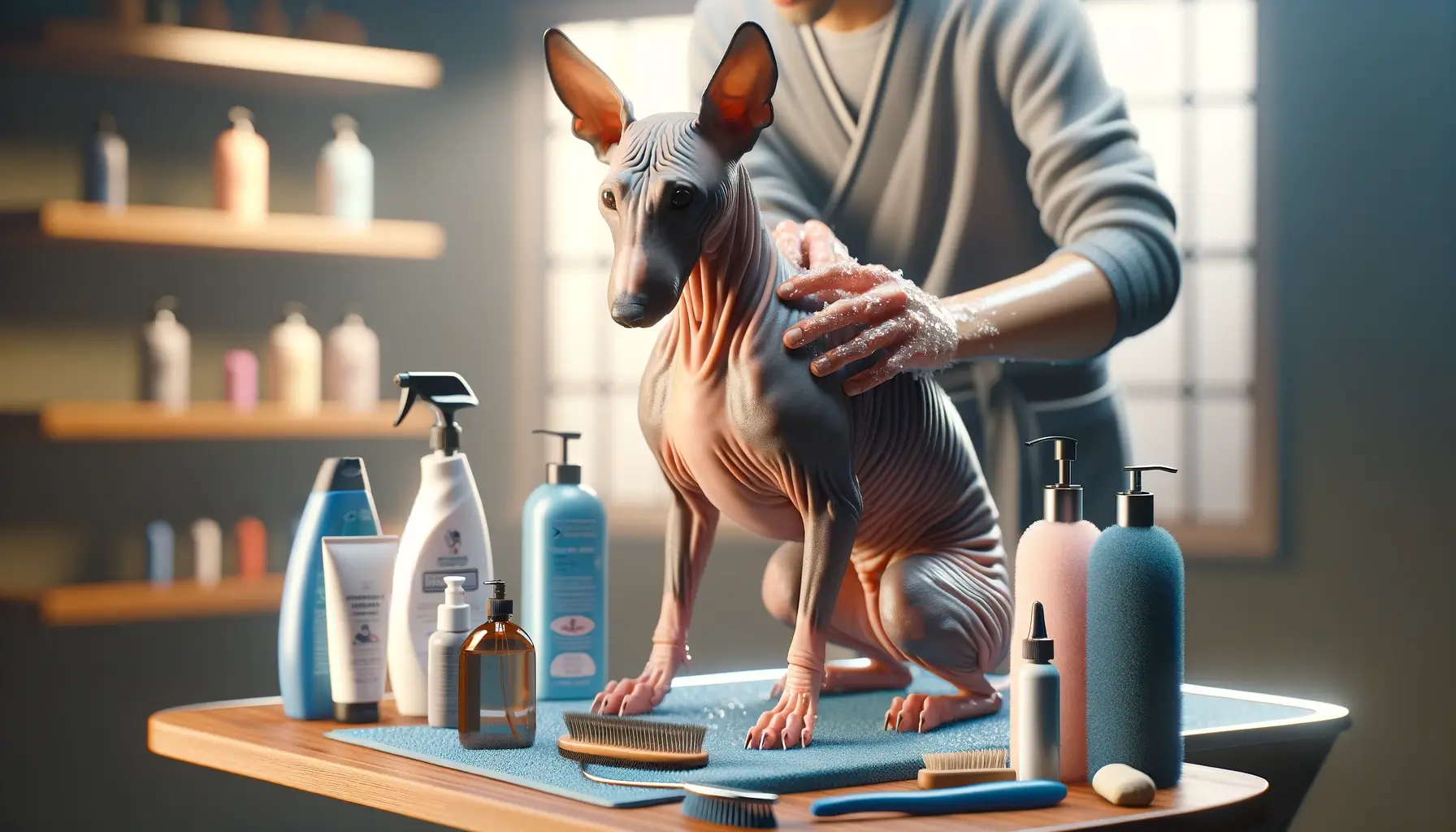how to groom an american hairless terrier