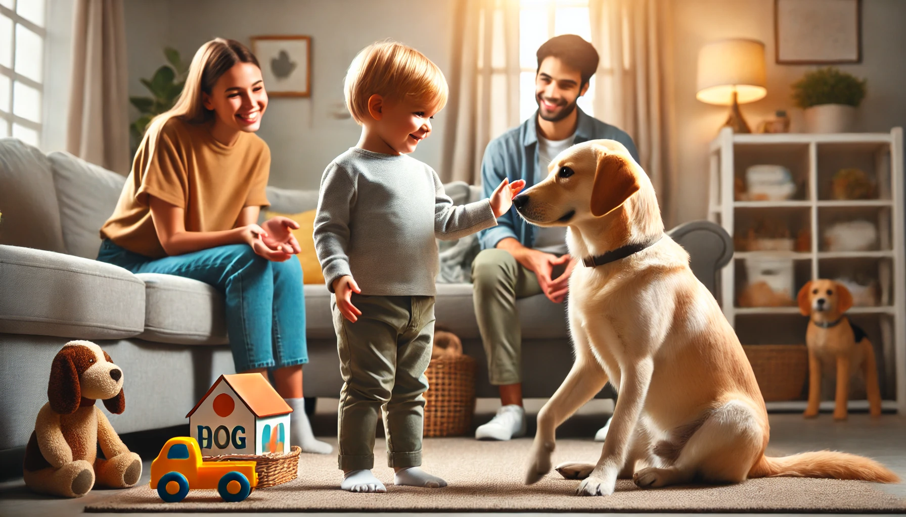 dog and kid training for safe environment